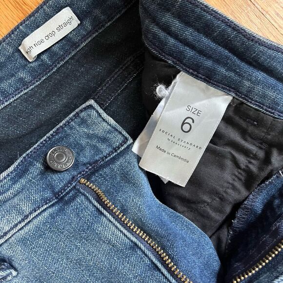 Sanctuary Blue Straight Jeans Classic Denim - Picture 5 of 7